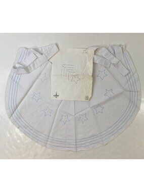 Cameo Tri-Chem Paint Stamped Embroidery Apron With Star Design Pattern 1209
